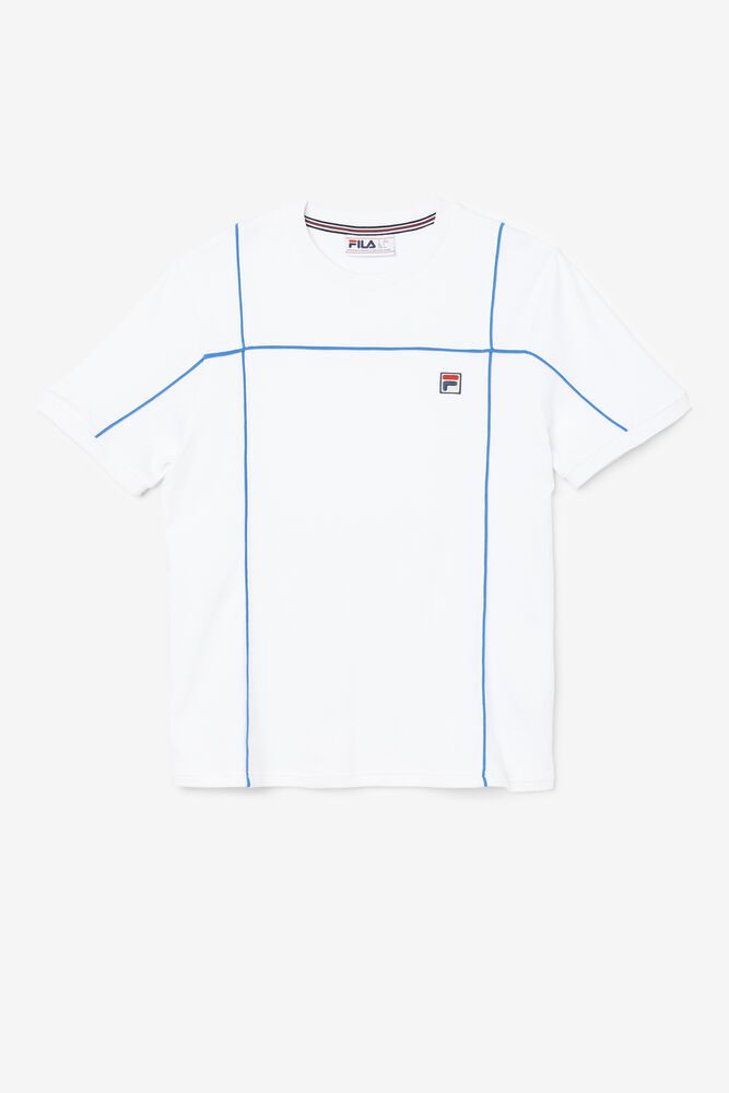 Fila Terrinda Crew White T-Shirt Mens - NZ 81450-LFWT